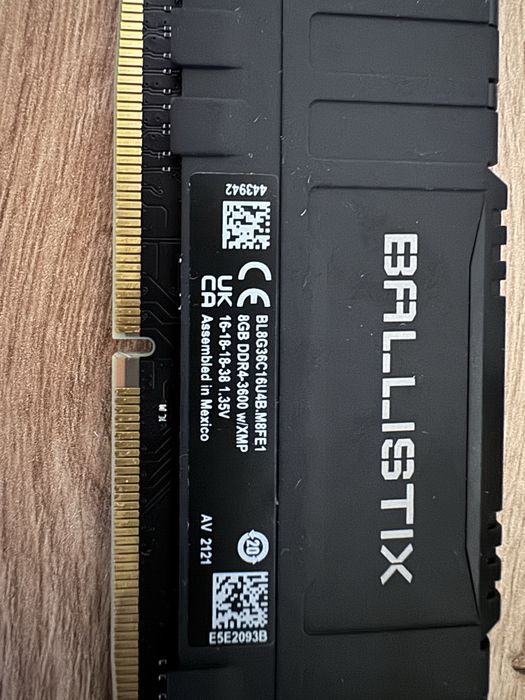 Pamięć RAM DDR4 Crucial Ballistix 16gb 3600Mhz CL16