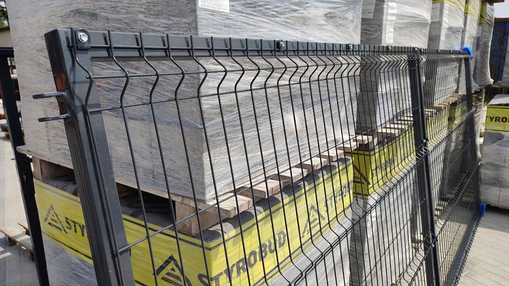 Brama skrzydłowa panelowa 3D GRAFIT 7016 wys. 143cm