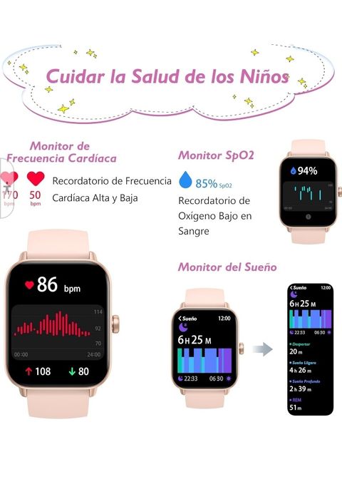 Relógio inteligente crianças 4G, Smartwatch GPS e chamadas, relógio l