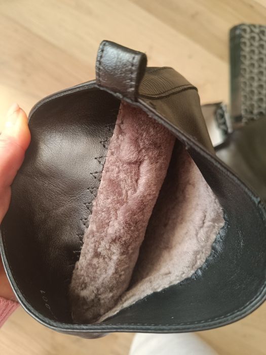 Чоботи зимові шкіра, цигейка! р.35-36 euro moda