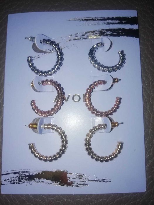 Conjunto de 3 pares de argolas