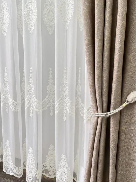 Штори льон мрамор рагошка люкс, шторы мікровелюр, блекаут гардини