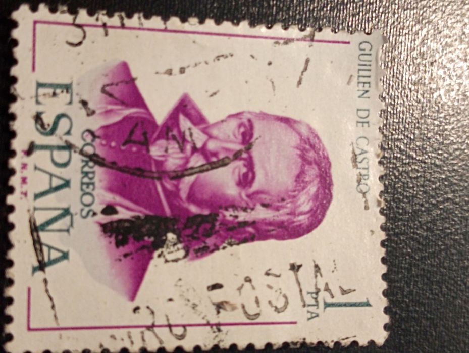 2 selos de 1 peseta PTA Espanha	1970 e 1971