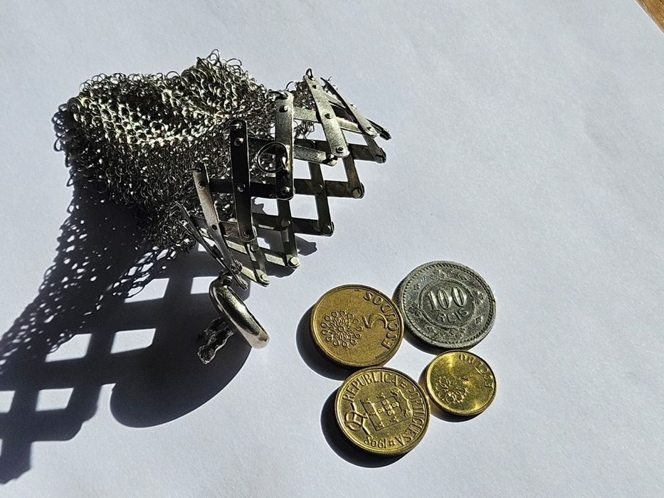 Antiga Porta-Moedas em prata