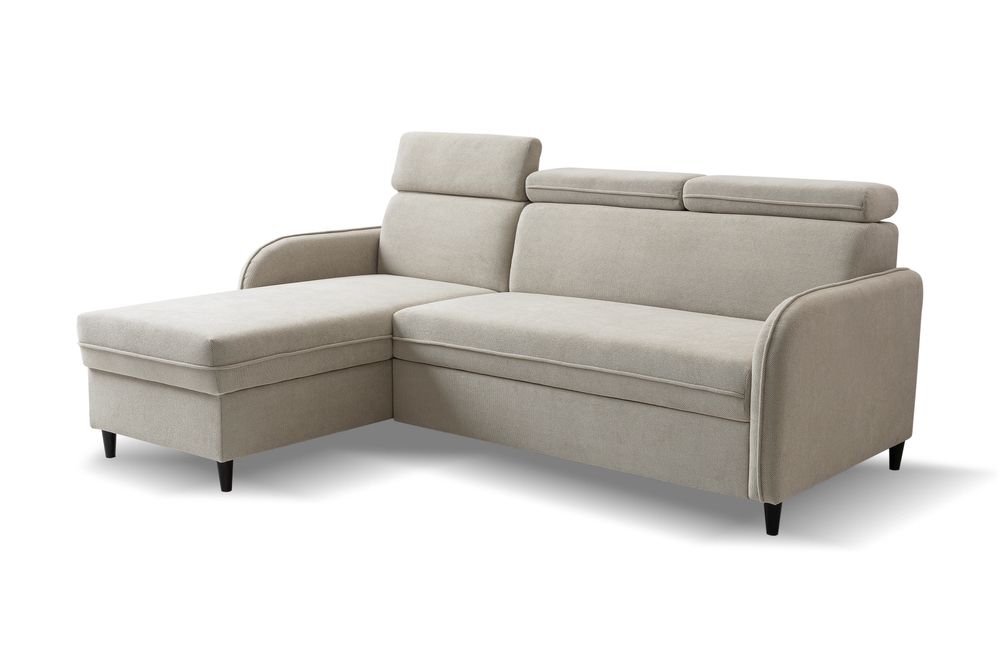 Narożnik BOHO 220x165 - funkcja spania, pojemnik, ruchome zagłówki