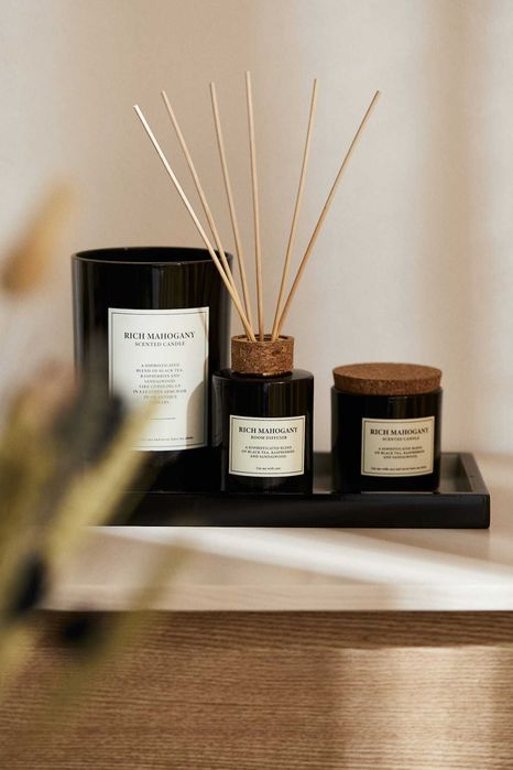 Conjunto 2 velas com tampa em cortiça H&M Home