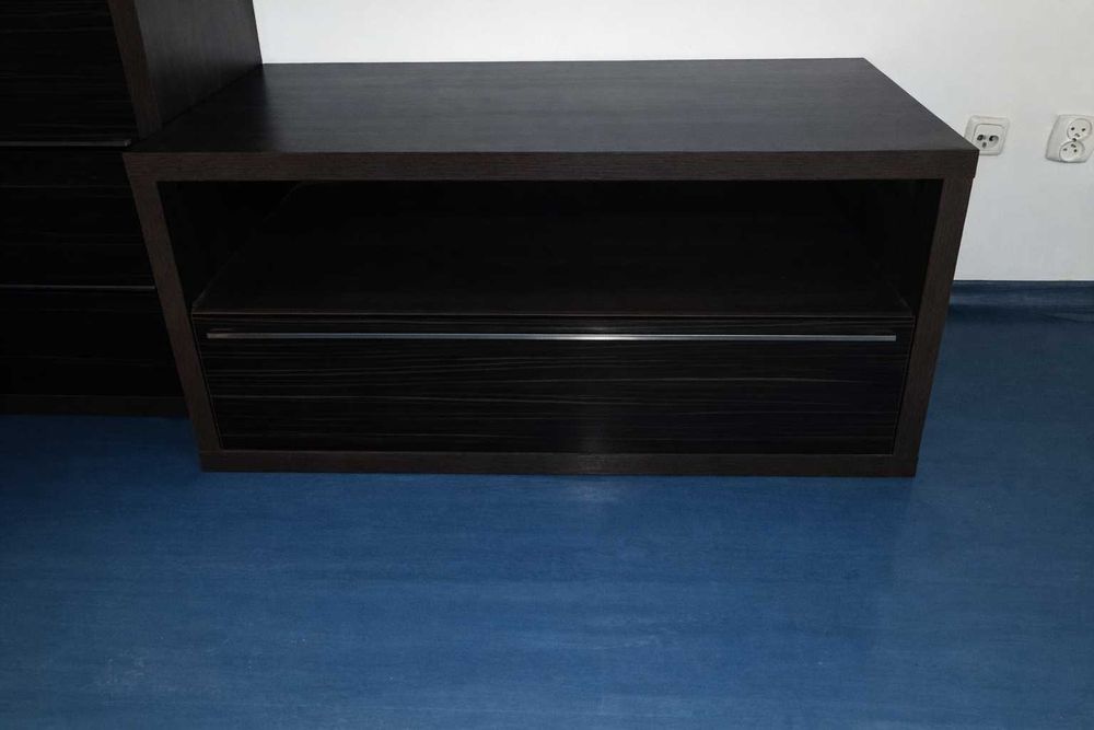 Zestaw BRW Creatio Venge – regał 218 cm + RTV + stolik, kącik kawowy