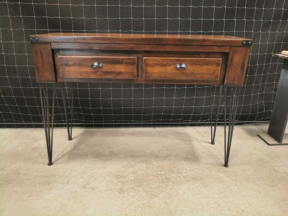 Konsola kolonialna retro loft drewno