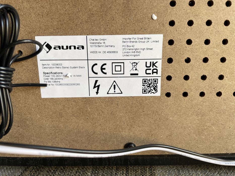 Стереосистема Auna Oakland DAB Plus (Германия)