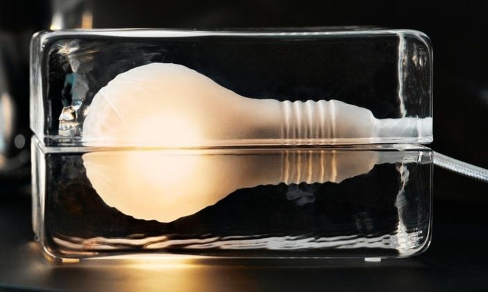 Candeeiro de vidro Block Lamp of Design House of Stockholm