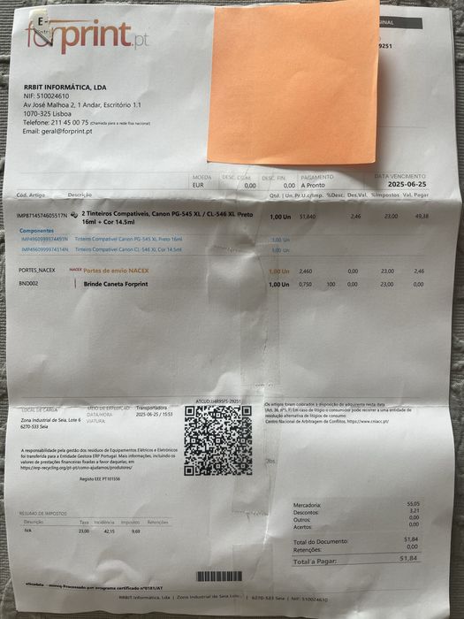 Tinteiros impressora