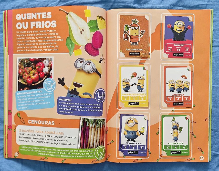Caderneta completa Minions Frumania mais 69 repetidas
