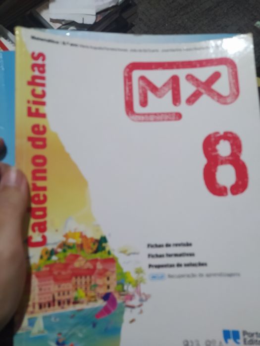 MX 8° ano livro de fichas matemática - portes correio grátis