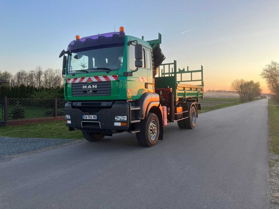 MAN Tga 4x4 Hds Palfinger 27002C- 12,2m, Energetyka, wywrotka 2xhydroburta z Francji!