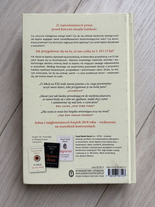 Książka Yuval Noah Harari „21 lekcji na XXI wiek”