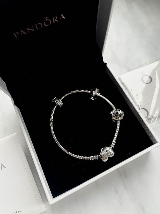 Браслет Pandora family tree срібний із намистинами
