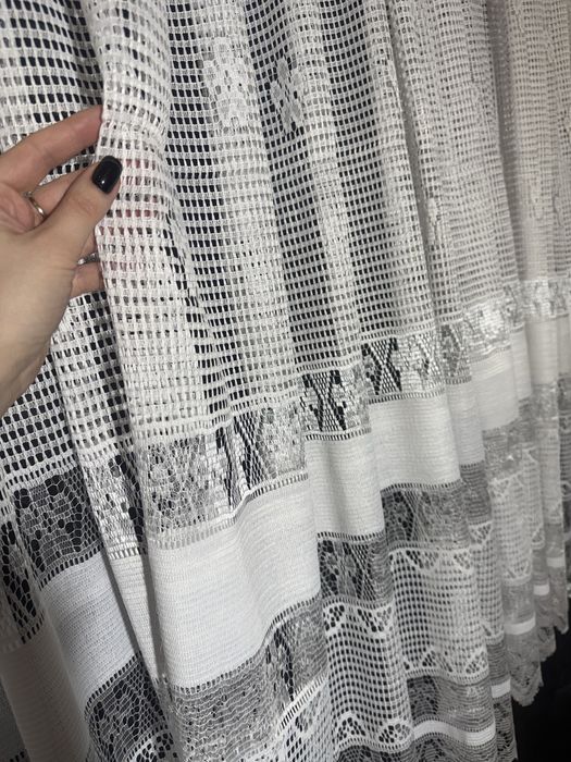 Тюль на кухню белая, гардины на метраж