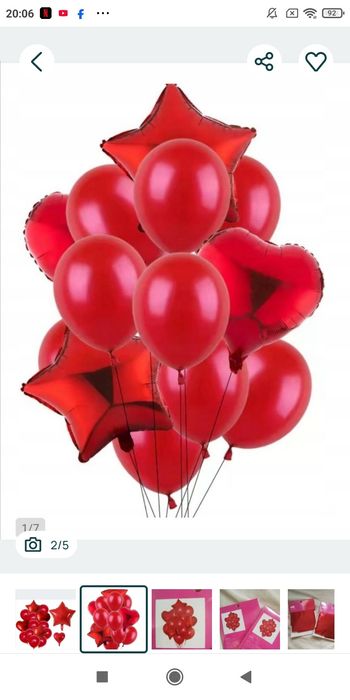 Duży zestaw balonów Walentynki serca gwiazdki 28 sztuk