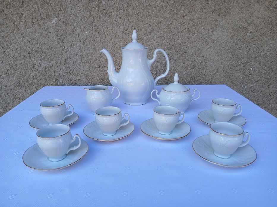 Тарілки Bernadotte 24 золотий ободок  позолота тарелки фарфор Чехия