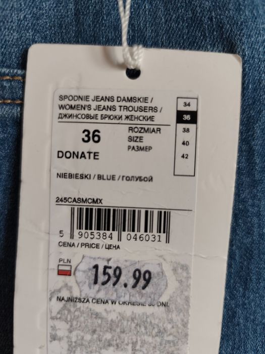 Diverse 36 slim fit high waist spodnie jeansowe nowe