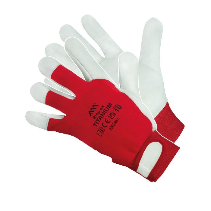 Перчатки рабочие RTOP-EX комбинированные, хлопок и козья кожа р11