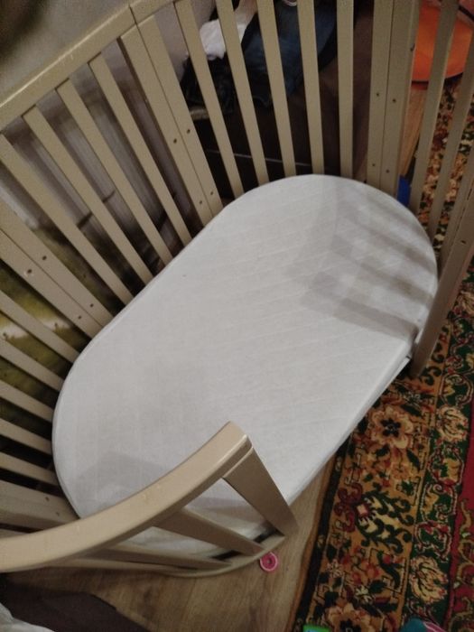 Дитяча кроватка та матрас трансформер Angelo  моко