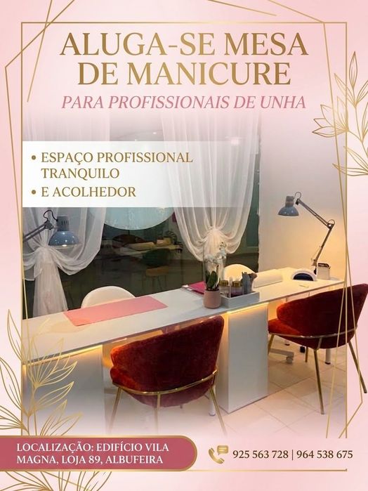 Arrenda se mesa para profissional da unhas