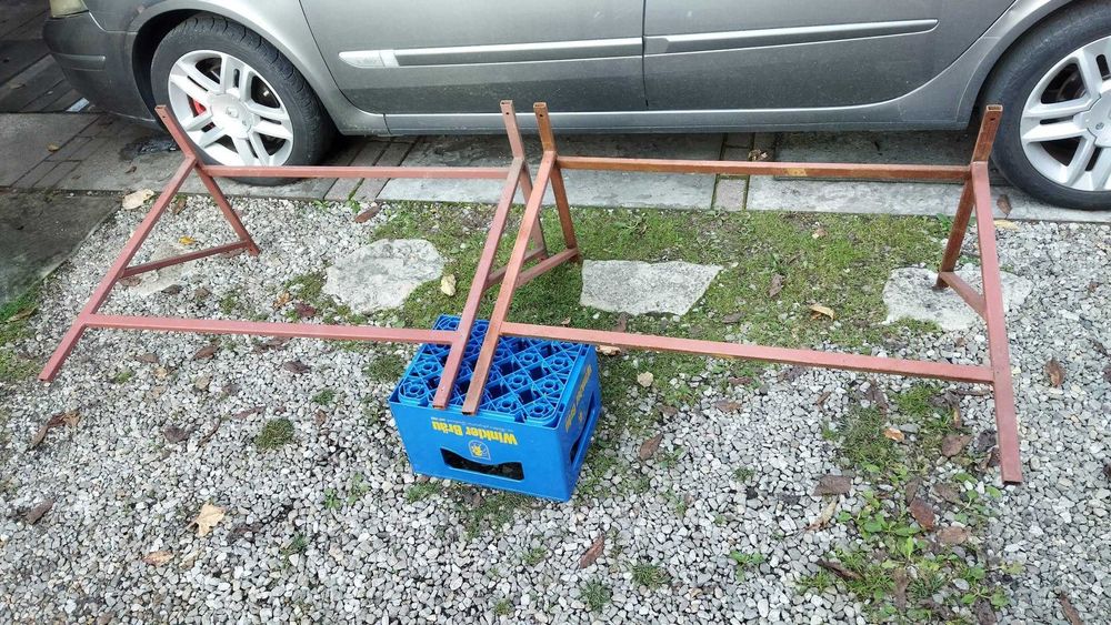 Półka półki do garażu piwnicy wiszące 2 sztuki metalowe mocne 106x82cm