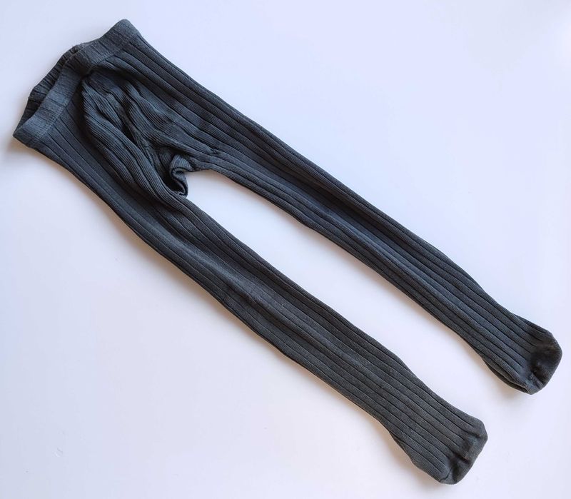 2 Pack grubych rajstop prążek Zara 4-5 lat