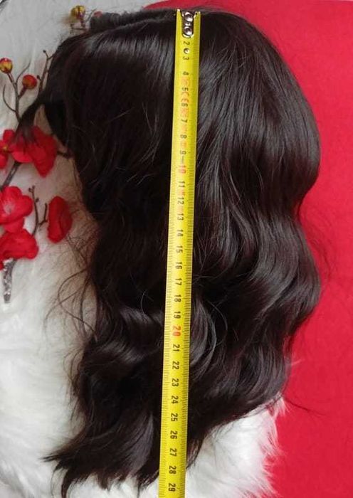 Peruka damska, brązowe włosy