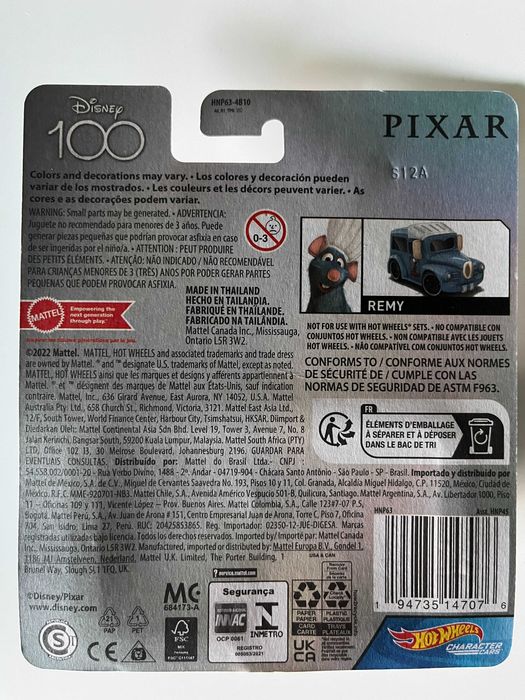 Hot Wheels Character Cars Pixar Ratatouille Remy