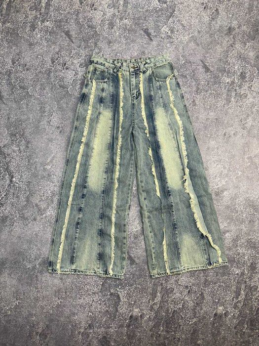 Distressed baggy custom jeans голубі штани джинси  M L S