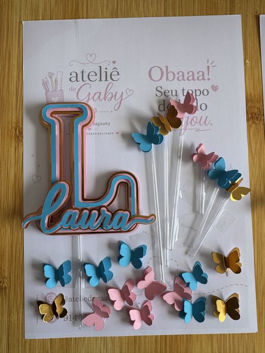 Topo de bolo personalizado