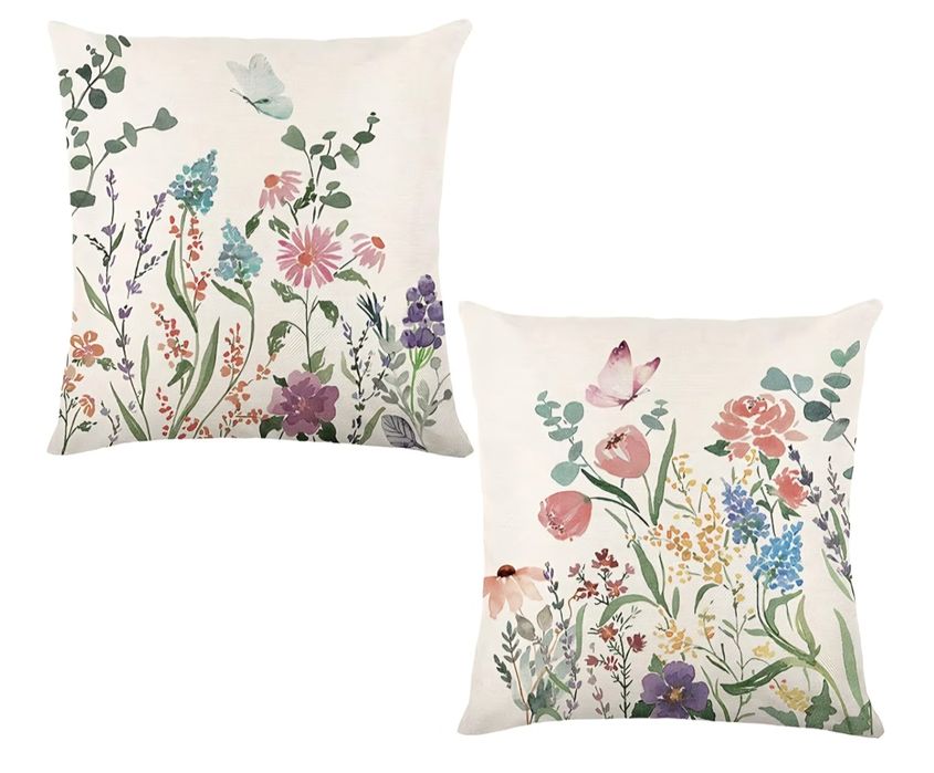 2 wiosenne poszewki na poduszki - 45 x 45cm