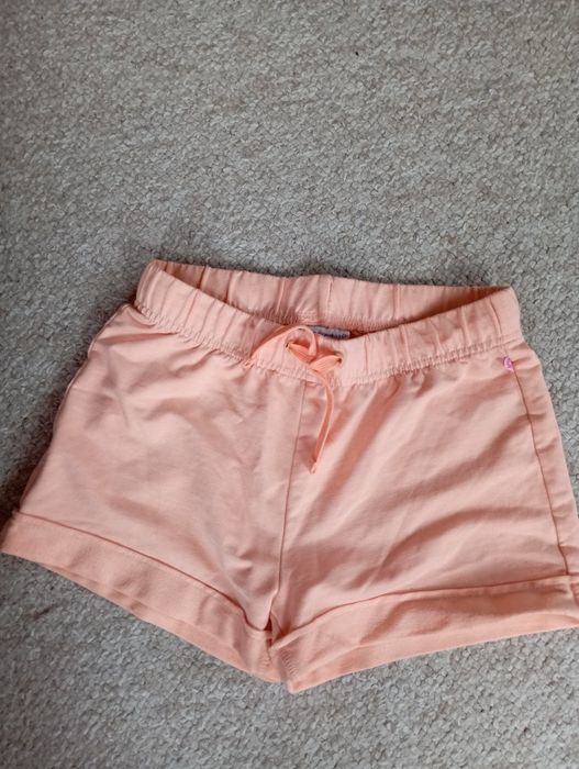Szorty jeansowe dziewczęce 140 .2 pary + 1 bawełniane gratis