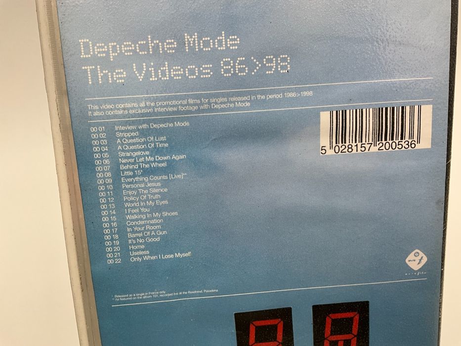 Depeche Mode: The Videos 86>98 VHS, Music Video Collection, 1998