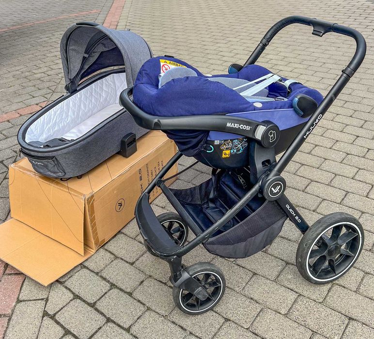 Wózek Muuvo Quick 2.0 + Gondola + fotelik Maxi-Cosi Pebble Pro