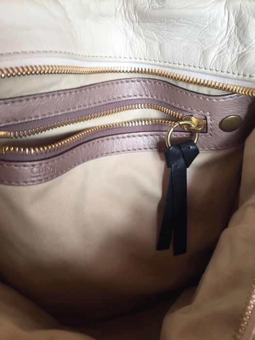 Chloe сумка оригінал кожа бежева