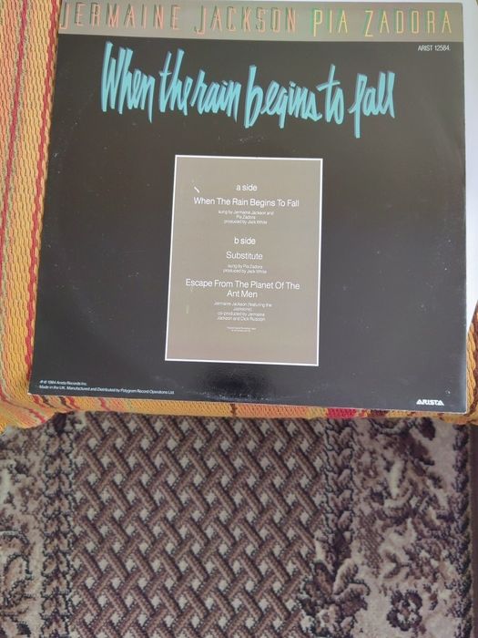 Jermaine Jackson/Pia Zadora - When The Rain Begins To Fall, 12"Maxi si