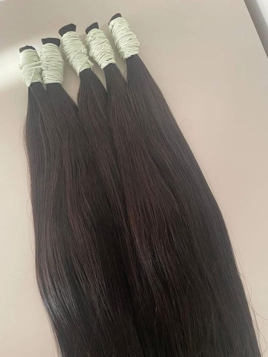 Włosy slowianskie ciemny braz 65 cm naturalne