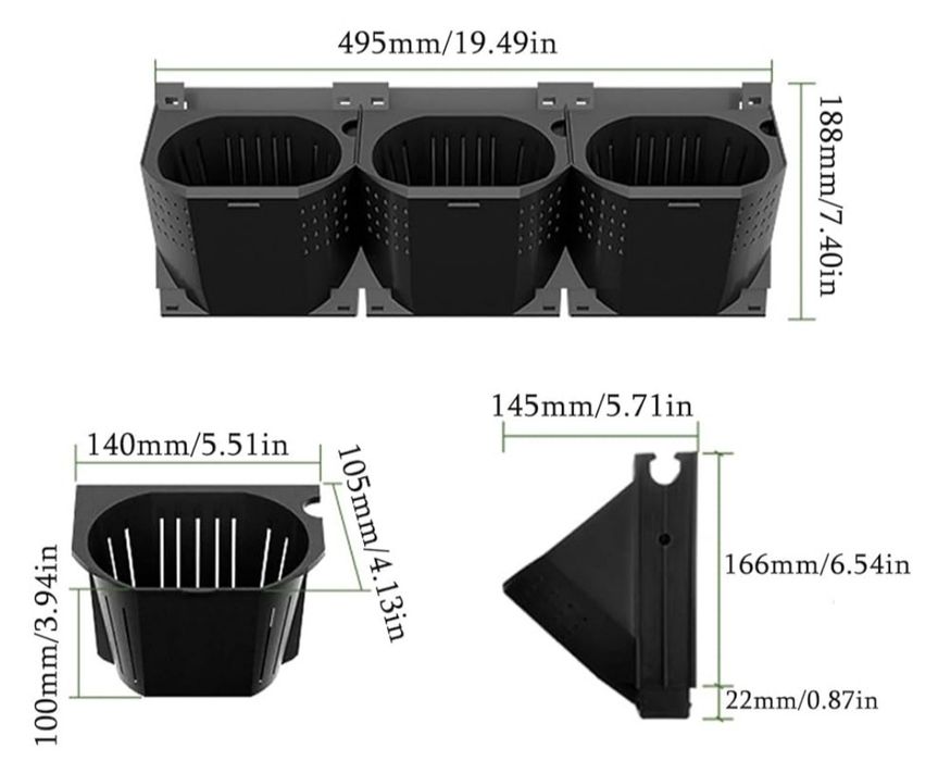 OGRÓD WERTYKALNY wiszące modułowe doniczki, domowy zielnik