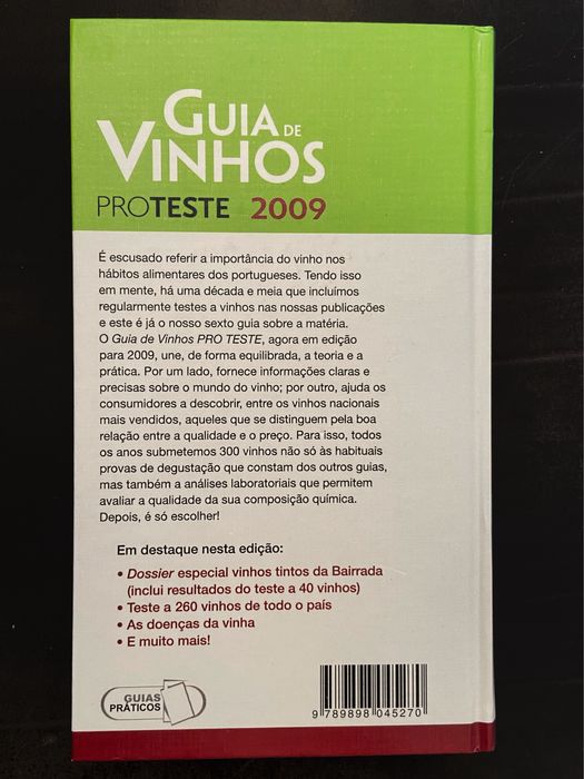Livro „Guia de vinhos proteste 2009“