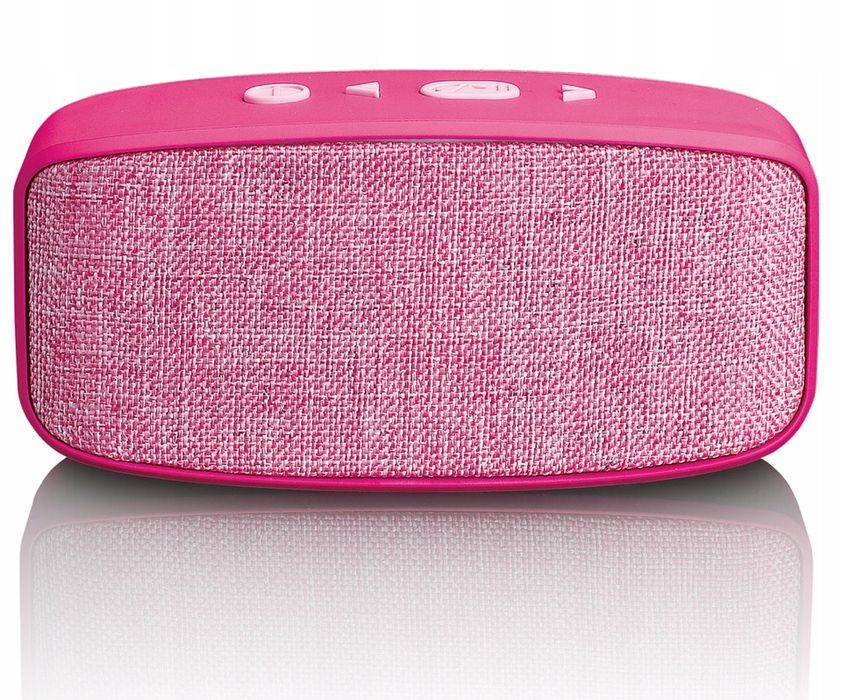 Głośnik przenośny BLUETOOTH o mocy wyjściowej 3W i pasek Różowy