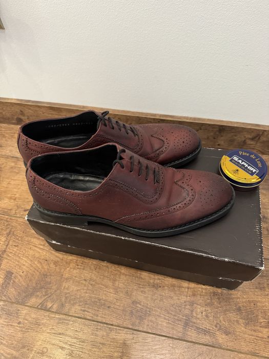 Eleganckie półbuty NORD burgundowe