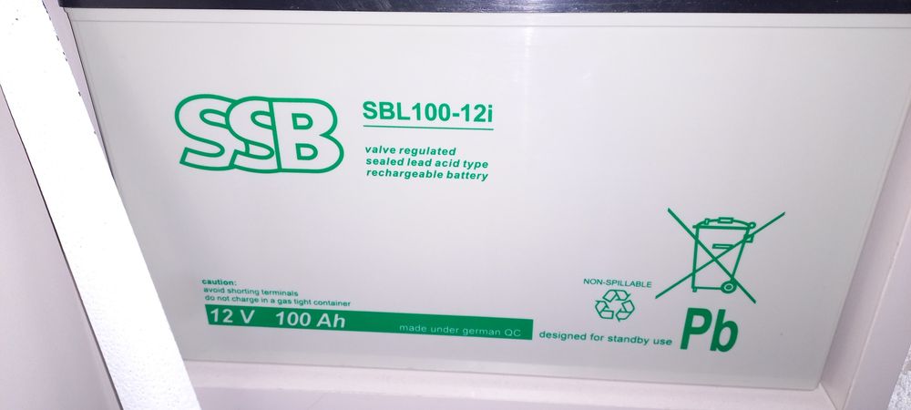 ssb sbl 100-12i agm акумулятор гелевий для дбж