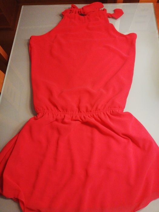 Vestido senhora rosa choque