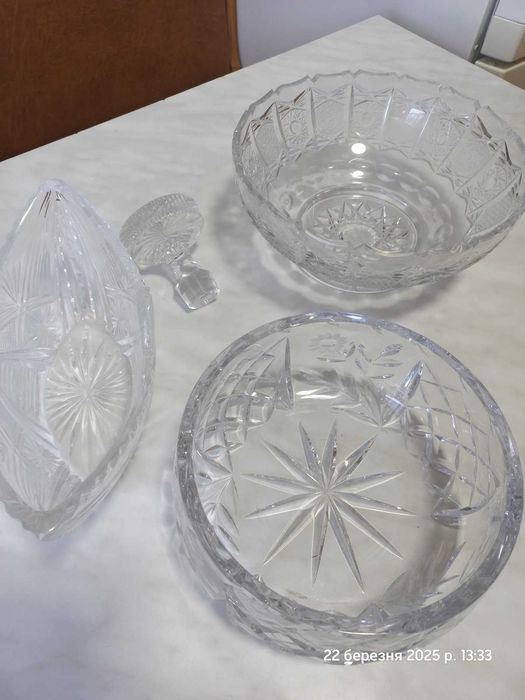 Хрустальная ваза. Подставка для торта.