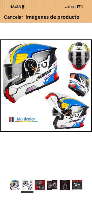 Capacete modular Soman 4xl novo