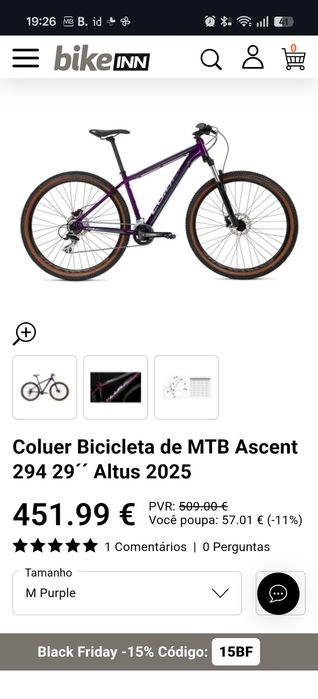 Coluer Bicicleta de MTB Ascent 294 29´´ Altus 2025