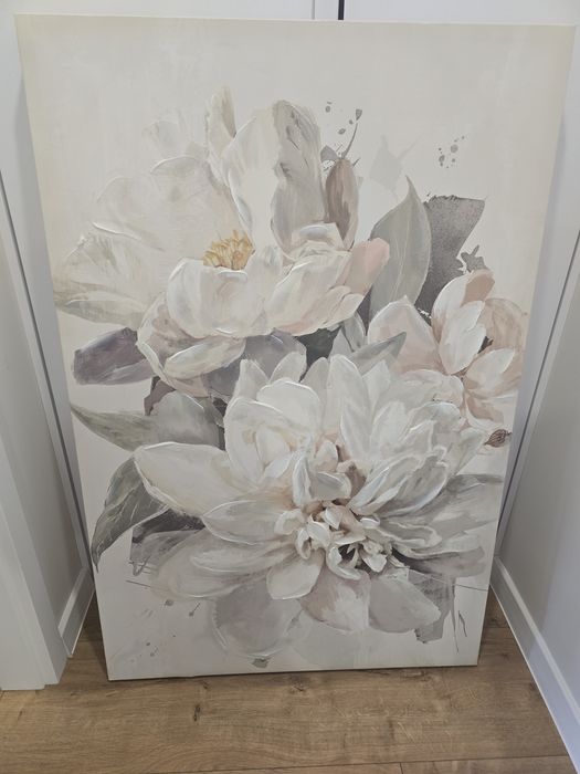 Obraz Kwiaty ręcznie malowany 80x120